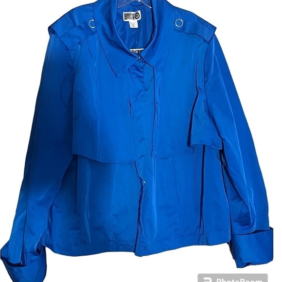 NWT Black History Blue Sammy B Plus Size Shacket Rain boho spring jacket 4X - Picture 3 of 7